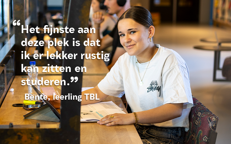 Leerling TBL in het Warenhuis over fijne werkplek en studeren